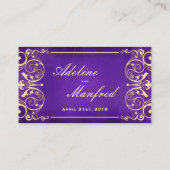 Nieuwe Victoriaans goudhoudende Escortingentafel-K Plaatskaartje (Achterkant)