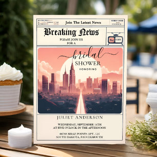 Nieuwe Vintage betaalt oude retro krant Vrijgezell Kaart