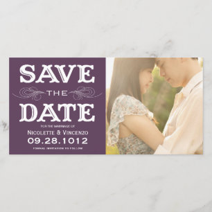 NIEUWE VINTAGE DE DATUM FOTOKAART OPSLAAN SAVE THE DATE