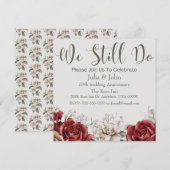 Nieuwe Vintage Wedding Jubileum Uitnodiging (Voorkant / Achterkant)