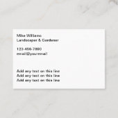 Nieuwe Visitekaartjes voor landschapsontwerp en tu (Achterkant)