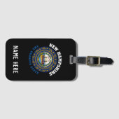 NIEUWE VLAG VAN DE STAAT HAMPSHIRE GRANITE BAGAGELABEL (Voorkant (horizontaal))