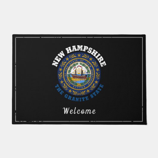 NIEUWE VLAG VAN DE STAAT HAMPSHIRE GRANITE DEURMAT (Voorkant)