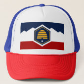 Nieuwe vlag van de staat Utah Trucker Pet (Voorkant)