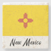 Nieuwe vlag van Mexico - Stone Onderzetter (Voorkant)