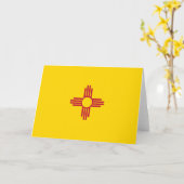Nieuwe vlag van Mexico (VS-staat) Kaart (Gele Bloem)