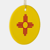 Nieuwe vlag van Mexico (VS-staat) Keramisch Ornament (Rechts)