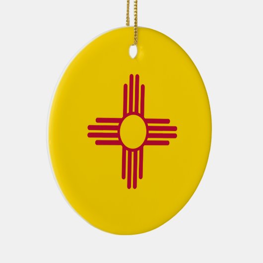 Nieuwe vlag van Mexico (VS-staat) Keramisch Ornament (Rechts)