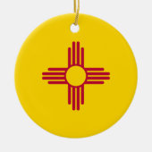 Nieuwe vlag van Mexico (VS-staat) Keramisch Ornament (Voorkant)