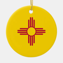 Nieuwe vlag van Mexico (VS-staat) Keramisch Ornament