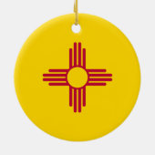 Nieuwe vlag van Mexico (VS-staat) Keramisch Ornament (Achterkant)