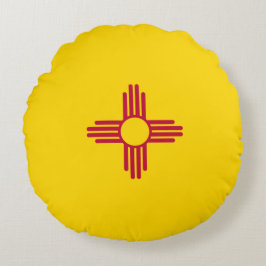 Nieuwe vlag van Mexico (VS-staat) Rond Kussen