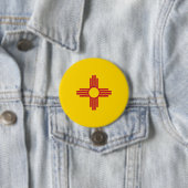 Nieuwe vlag van Mexico (VS-staat) Ronde Button 7,6 Cm (In situ)