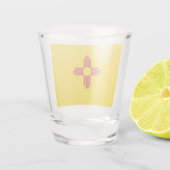 Nieuwe vlag van Mexico (VS-staat) Shot Glas (Achterkant)