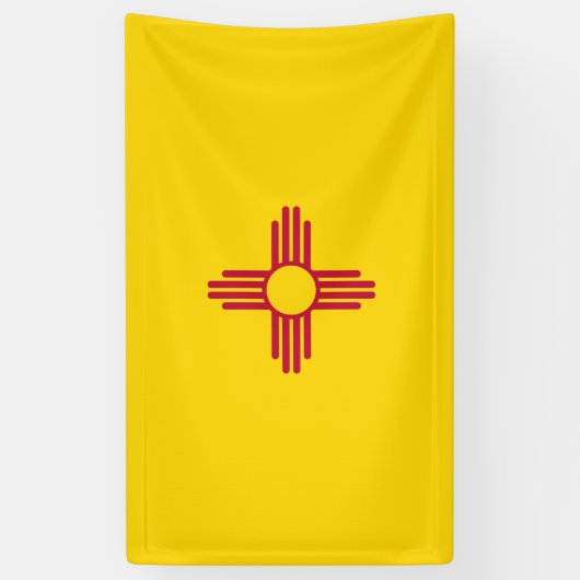 Nieuwe vlag van Mexico (VS-staat) Spandoek (Verticaal)