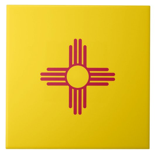 Nieuwe vlag van Mexico (VS-staat) Tegeltje (Voorkant)