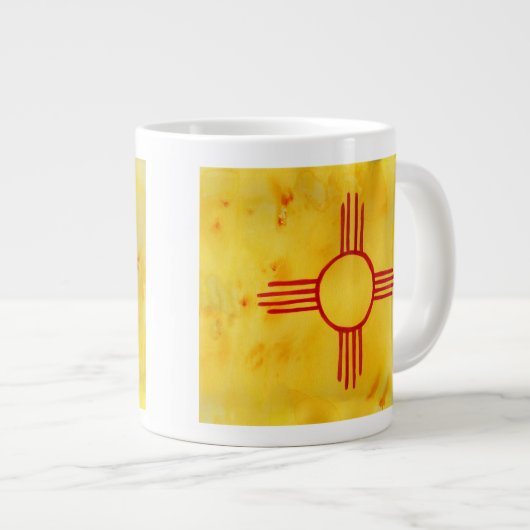 Nieuwe vlag van Mexico-Waterverf Grote Koffiekop (Voorkant rechts)