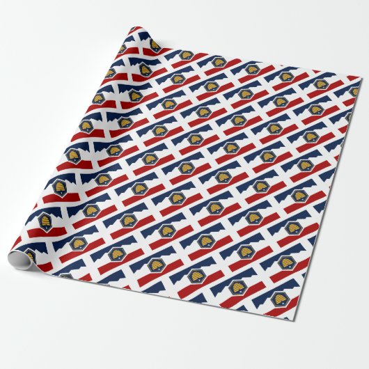 Nieuwe vlag van Utah Cadeaupapier (Uitgerold)