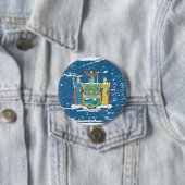  NIEUWE Vlag YORK Ronde Button 7,6 Cm (In situ)