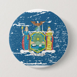 NIEUWE Vlag YORK Ronde Button 7,6 Cm