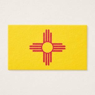 Nieuwe vlagontwerp van de staat New Mexico Visitekaartjes