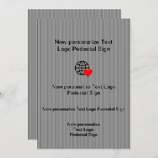 Nieuwe Vlakke Uitnodiging Pas uw aan (Voorkant / Achterkant)