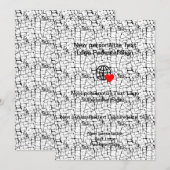 Nieuwe Vlakke Uitnodiging Pas uw aan (Voorkant / Achterkant)