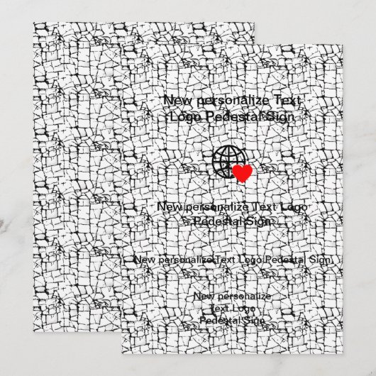 Nieuwe Vlakke Uitnodiging Pas uw aan (Voorkant / Achterkant)