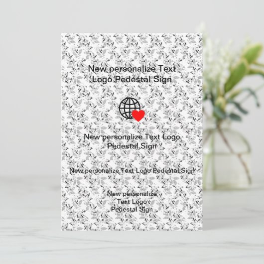 Nieuwe Vlakke Uitnodiging Pas uw aan (Staand voorkant)