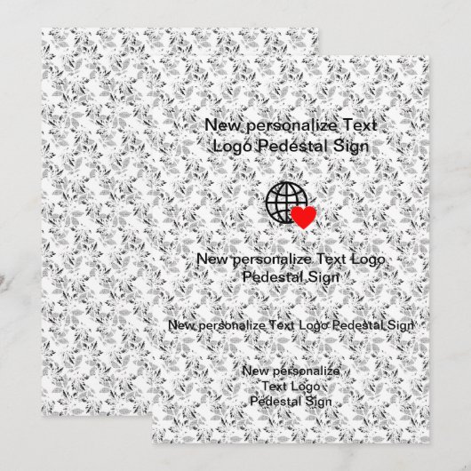 Nieuwe Vlakke Uitnodiging Pas uw aan (Voorkant / Achterkant)