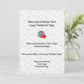 Nieuwe Vlakke Uitnodiging Pas uw aan (Staand voorkant)