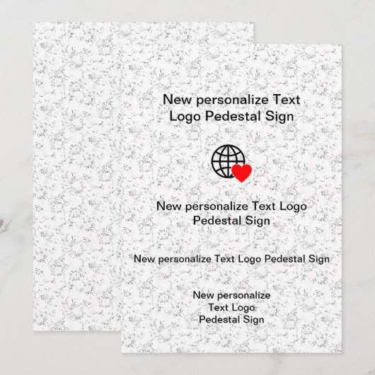 Nieuwe Vlakke Uitnodiging Pas uw aan (Voorkant / Achterkant)