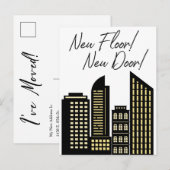 Nieuwe Vloernieuwe Deur Nieuwe Afdeling Aankondigingskaart (Voorkant / Achterkant)