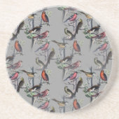 Nieuwe vogelpatronen accessoires, kunstgrijs zandsteen onderzetter (Voorkant)