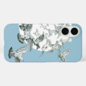  nieuwe vogelstand met volle maan Case-Mate iPhone case (Achterkant (horizontaal))