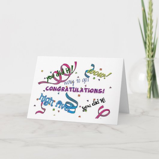 **NIEUWE VORM****CONGRATULATIES** Kaart (Voorkant)