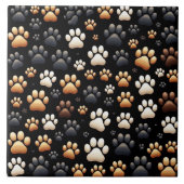 Nieuwe vorm met canine hondenpootafdruk tegeltje (Voorkant)