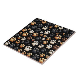 Nieuwe vorm met canine hondenpootafdruk tegeltje