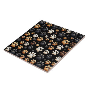 Nieuwe vorm met canine hondenpootafdruk tegeltje