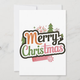 Nieuwe vrolijke kerst Kaarten: Flat Holiday Kaart