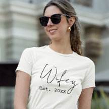 Nieuwe vrouw "Wifey" Jaar Van Oprichting Eenvoudig
