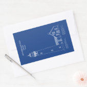 Nieuwe vuurtoren op Presque Isle - Michigan - AD Rechthoekige Sticker (Envelop)