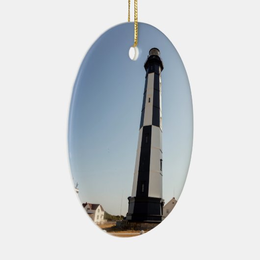 Nieuwe vuurtoren van Cape Henry Keramisch Ornament (Rechts)
