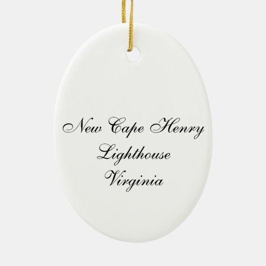 Nieuwe vuurtoren van Cape Henry Keramisch Ornament (Achterkant)