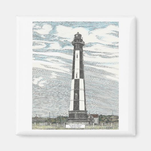 Nieuwe vuurtoren van Cape Henry Magneet (Voorkant)