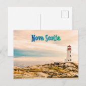 Nieuwe vuurtoren van Nova Scotia Briefkaart (Voorkant / Achterkant)