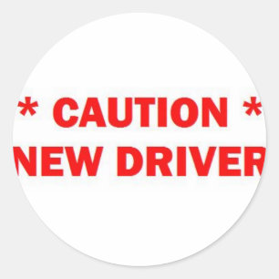 Nieuwe waarschuwing voor drivers ronde sticker