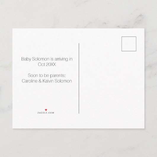 Nieuwe Wandeling Buddy Adventure Zwangerschap Aank Aankondigingskaart (Achterkant)