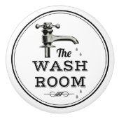 Nieuwe  wasruimte met kraag voor kraag en keramisc keramische knop (Voorkant)