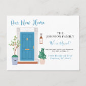 Nieuwe Waterverf Adres We hebben Aankondiging verp Briefkaart (Voorkant)